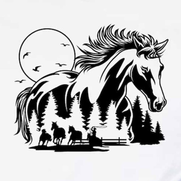 Horse Shirt, Horse Lover Tee, Horse Girl Shirt, gift for Mother, Horse Lover Tee - Picture 2 of 3